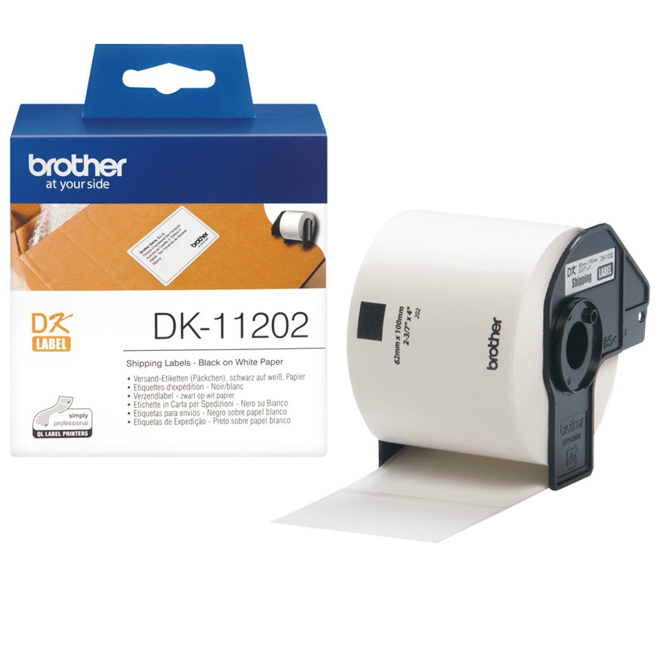 EAN 4977766628143 - Brother DK-11202 cinta para impresora de etiquetas Negro sobre blanco imagen 1