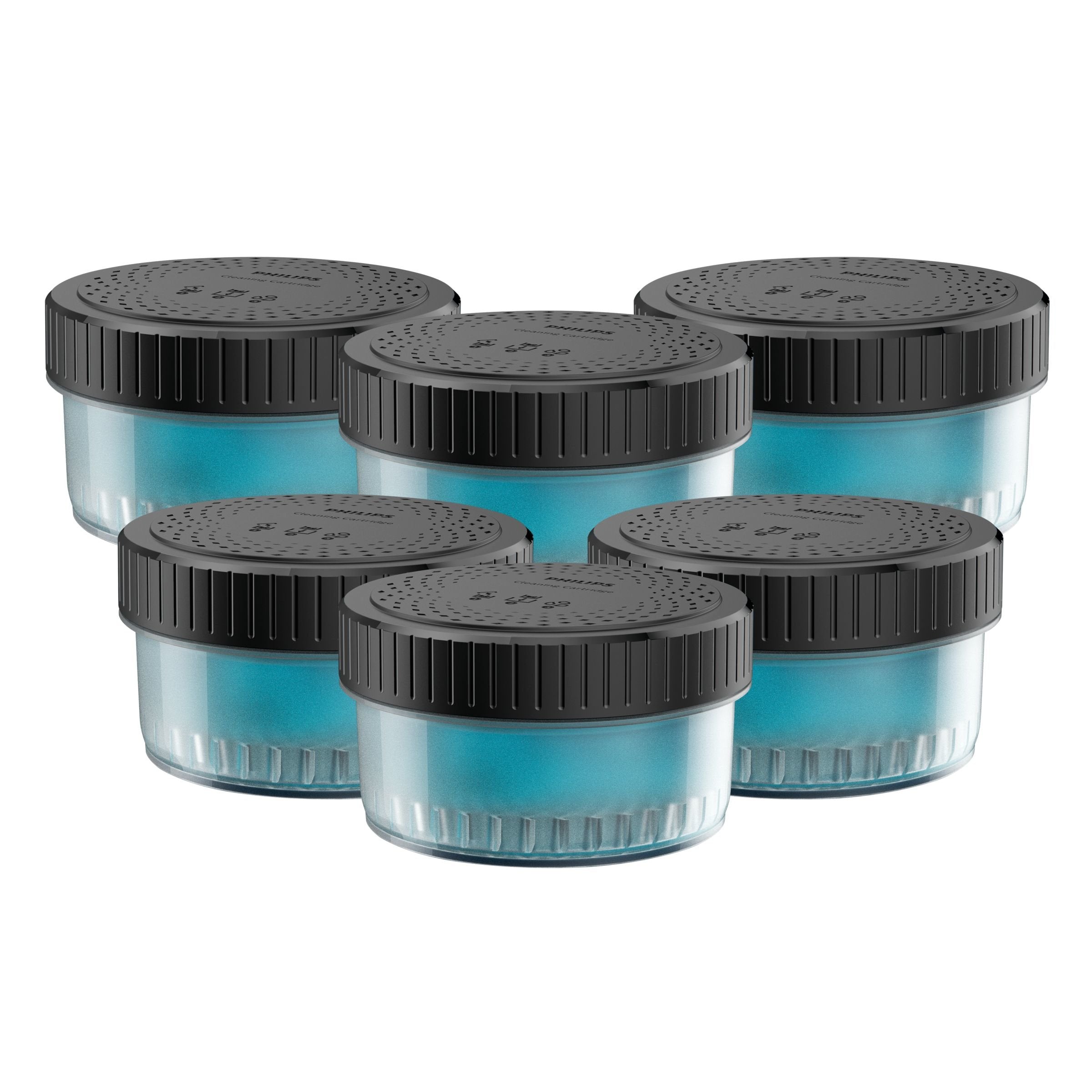 Cartuchos De Limpieza De Philips Para Una Cápsula De Limpieza Rápida, 6x 160 Ml, Para La Estación De Limpieza Cc16/50