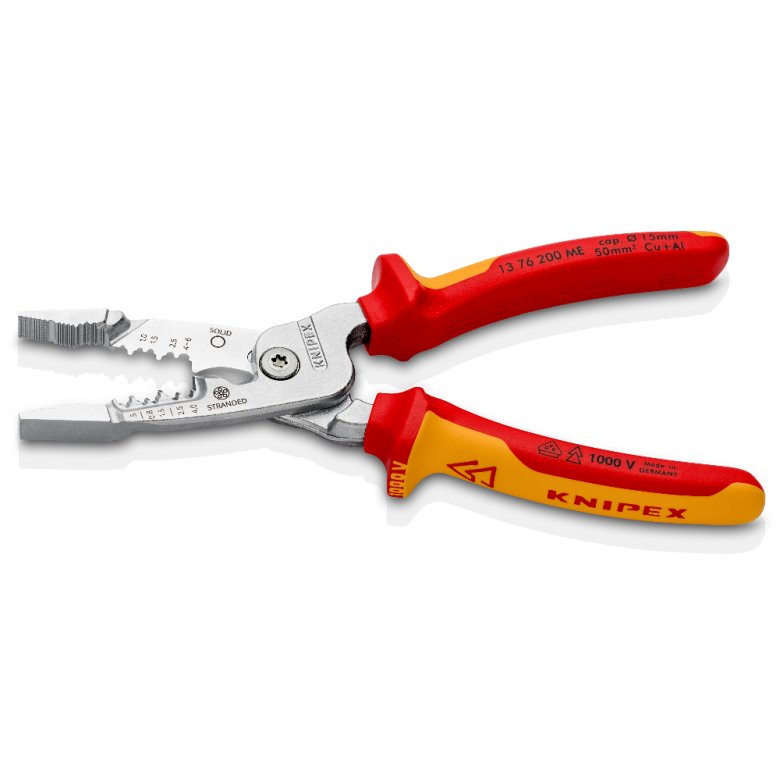 Knipex 13 76 200 Me Pelacable Rojo, Acero Inoxidable, Amarillo