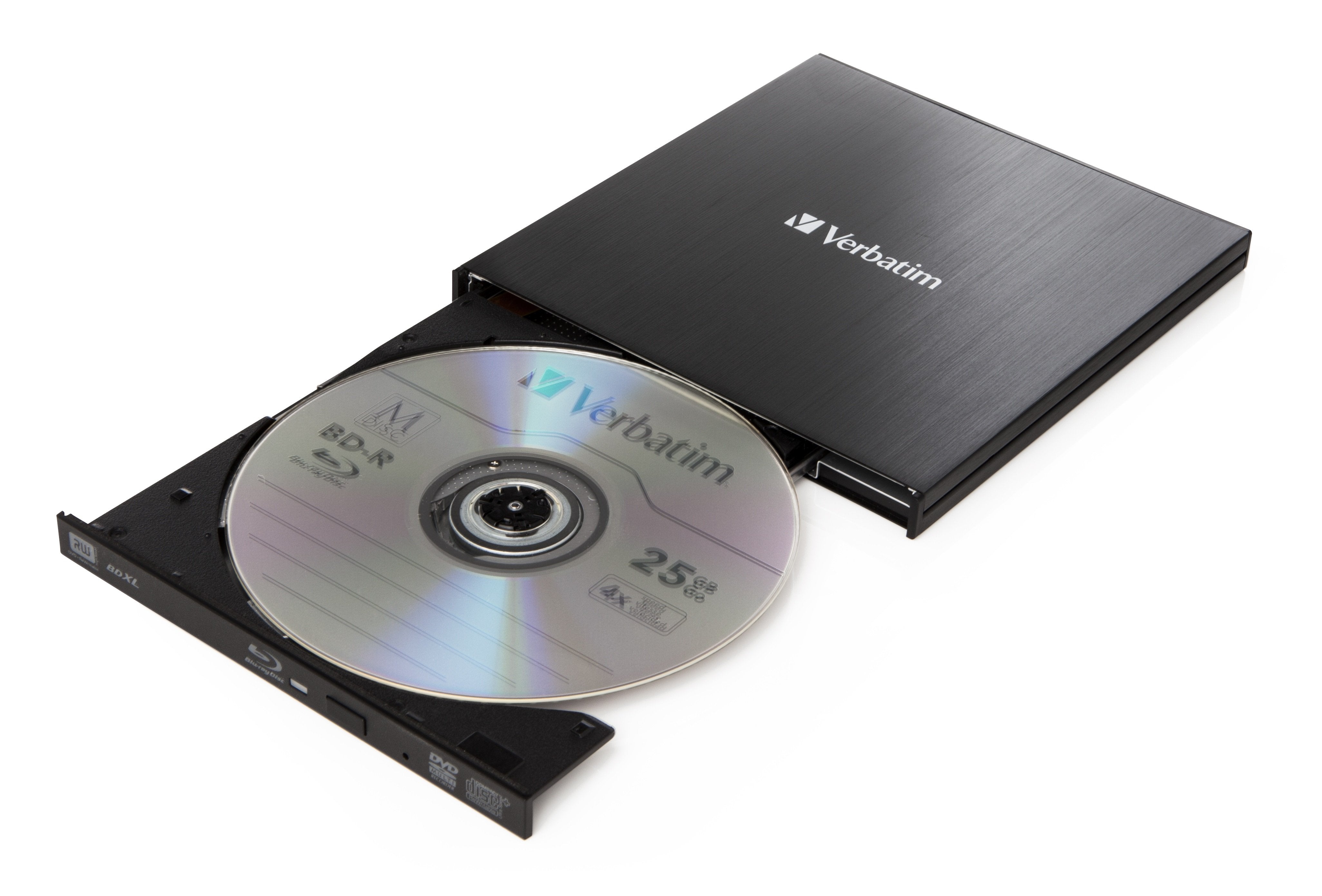 Grabadora Externa Verbatim Br/Cd/Dvd Slimline, Alimentación A Través Del Puerto Usb 3.2