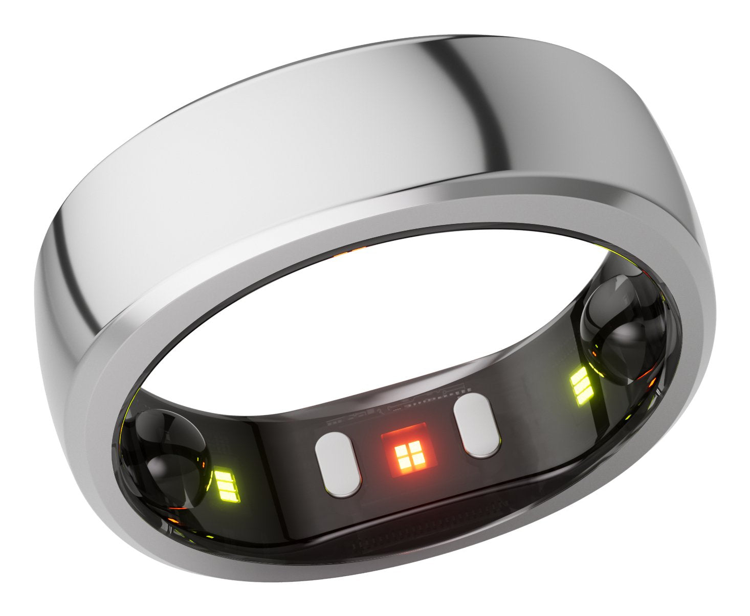 Anillo Inteligente Ringconn Gen2 Para Mujeres Y Hombres - Portátil Para El Seguimiento Del Sueño Y La Actividad Física - Frecuencia Cardíaca - Color Plata, Talla 7