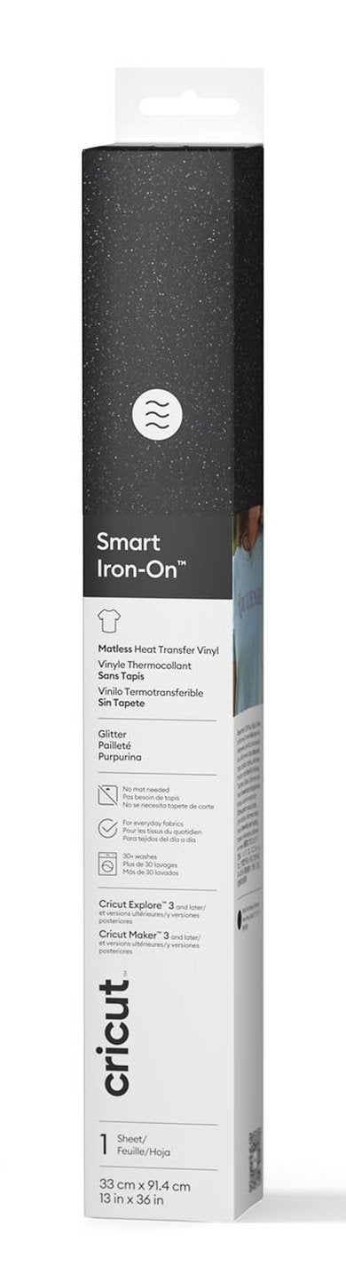 Cricut Smart Iron-On 33x91cm (Glitter Black)