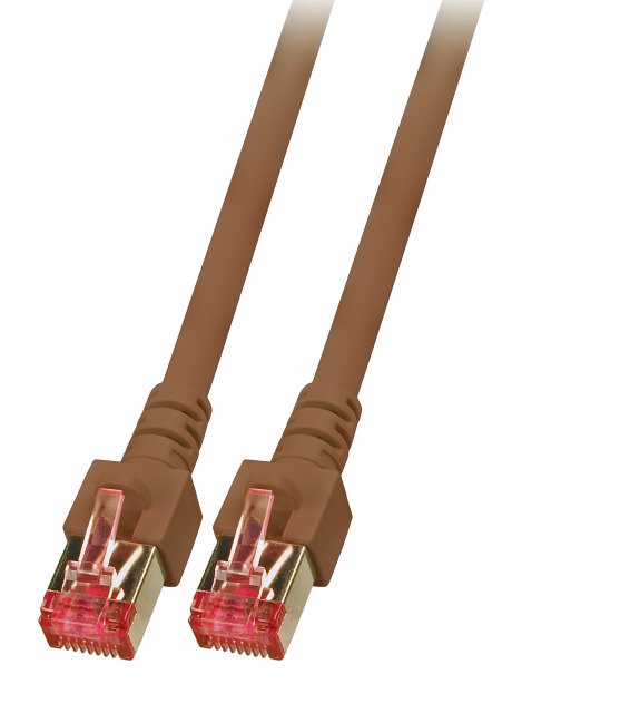 Efb Rj45 Cable De Red S Ftp Cat.6 Lszh 15m Braun Reines Kupfer Laengenaufdruck Auf Knickschutztuelle Patentiert