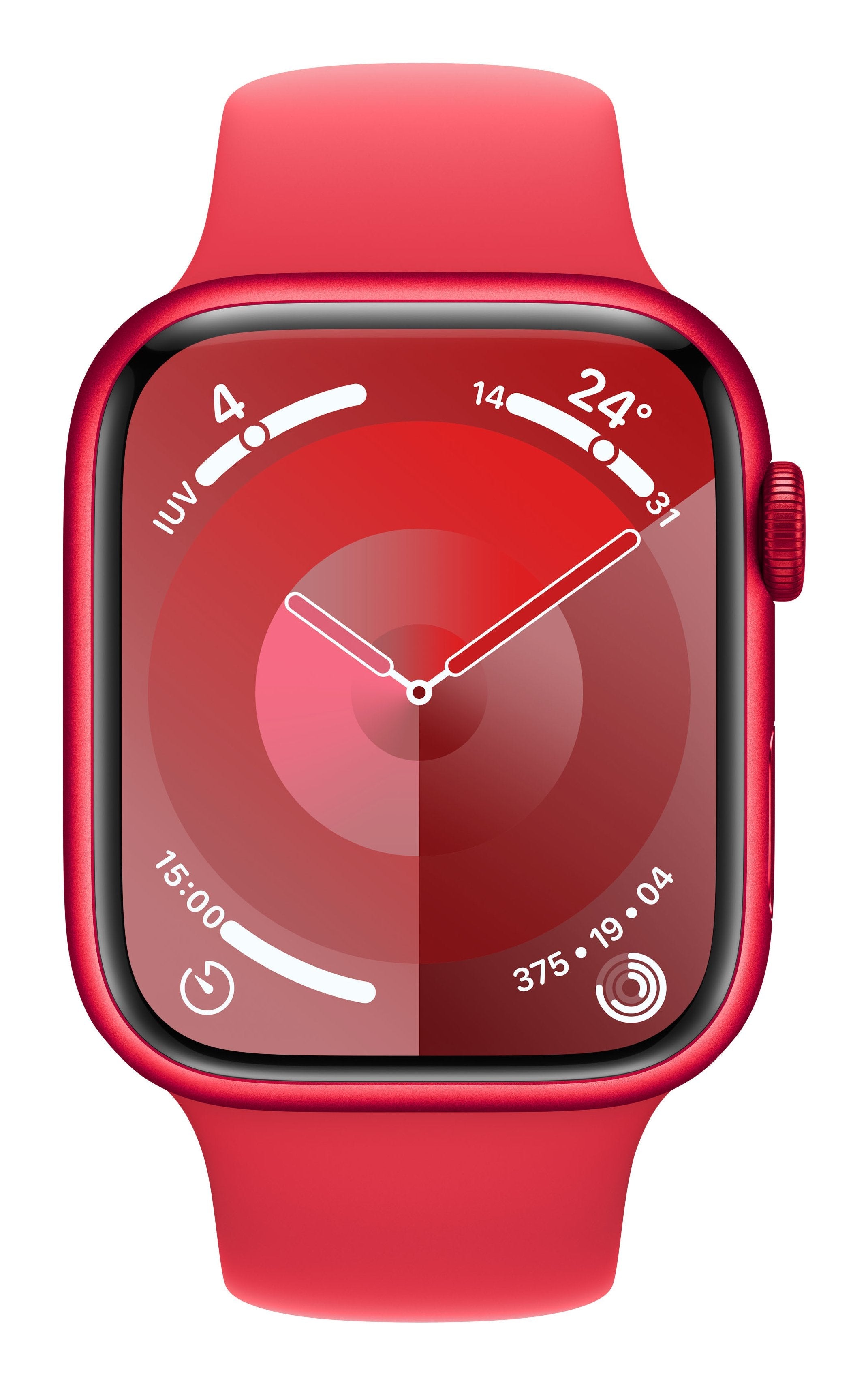 Apple Watch Series 9 Gps 45mm Cellular Caja De Aluminio Rojo Correa Deportiva Rojo M L