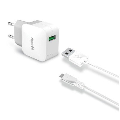 Celly Tcusbmicro Cargador De Dispositivo Móvil Interior Blanco