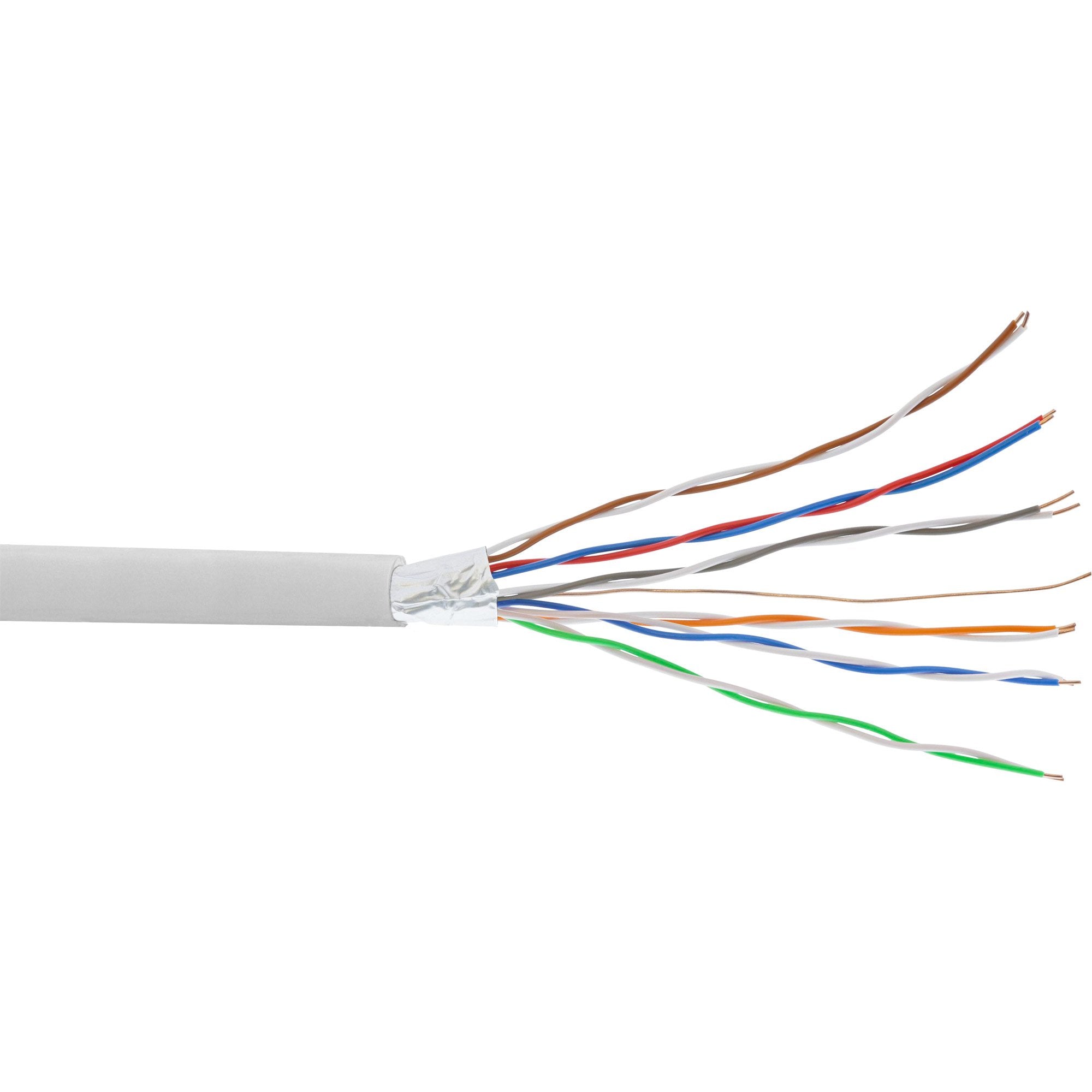 Cable Telefónico Inline 12 Hilos Instalación Sólida 6x2x0.6mm Apantallado 100m