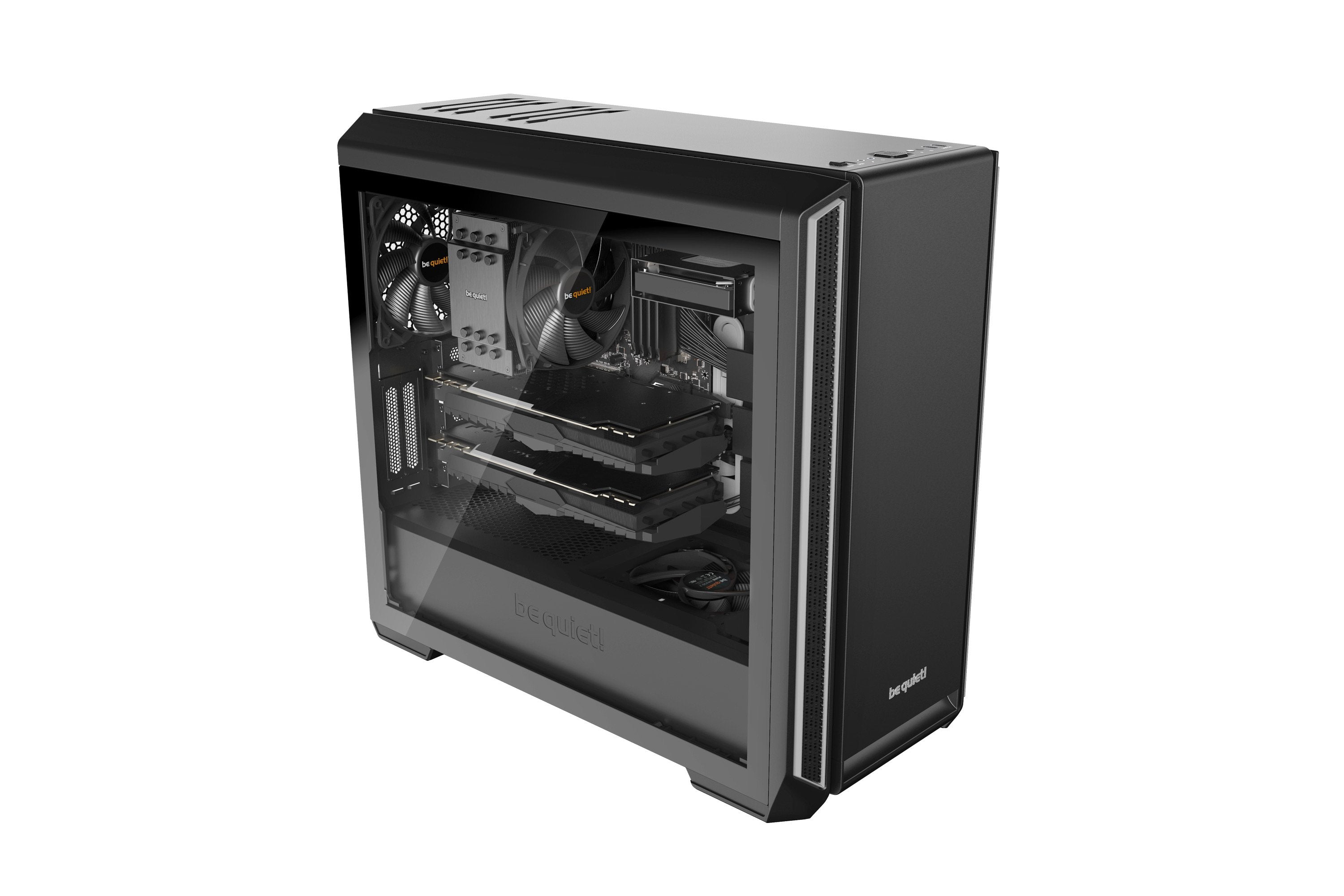 Caja Pc Be Quiet! Torre E-Atx Silent Base 601 Window Silve 2 Ventiladores/Insonorizada/Cristal Templado Bgw27