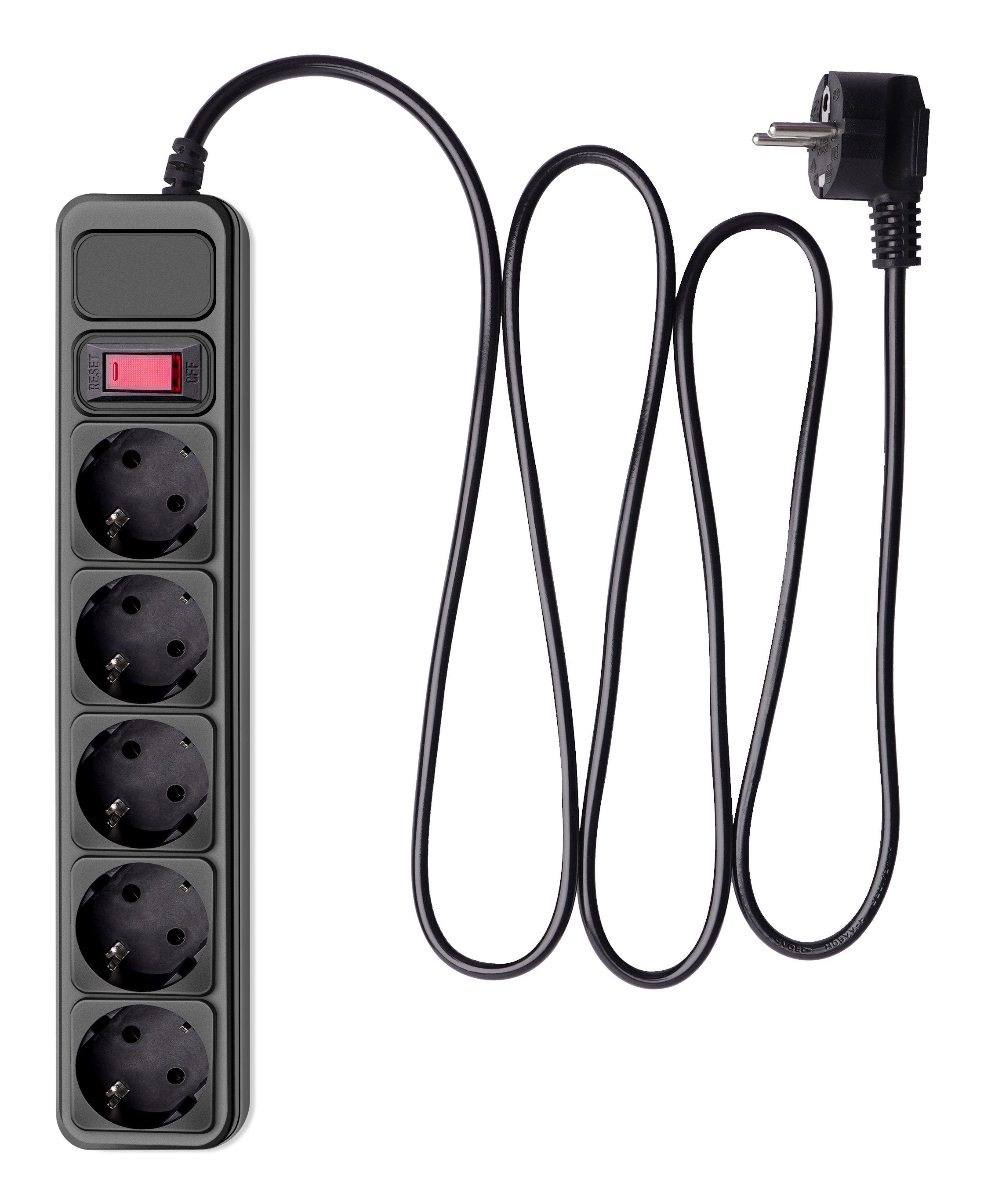 Akyga Protector Contra Sobretensiones Ak-Sp-06a 5 Tomas 1,8 M