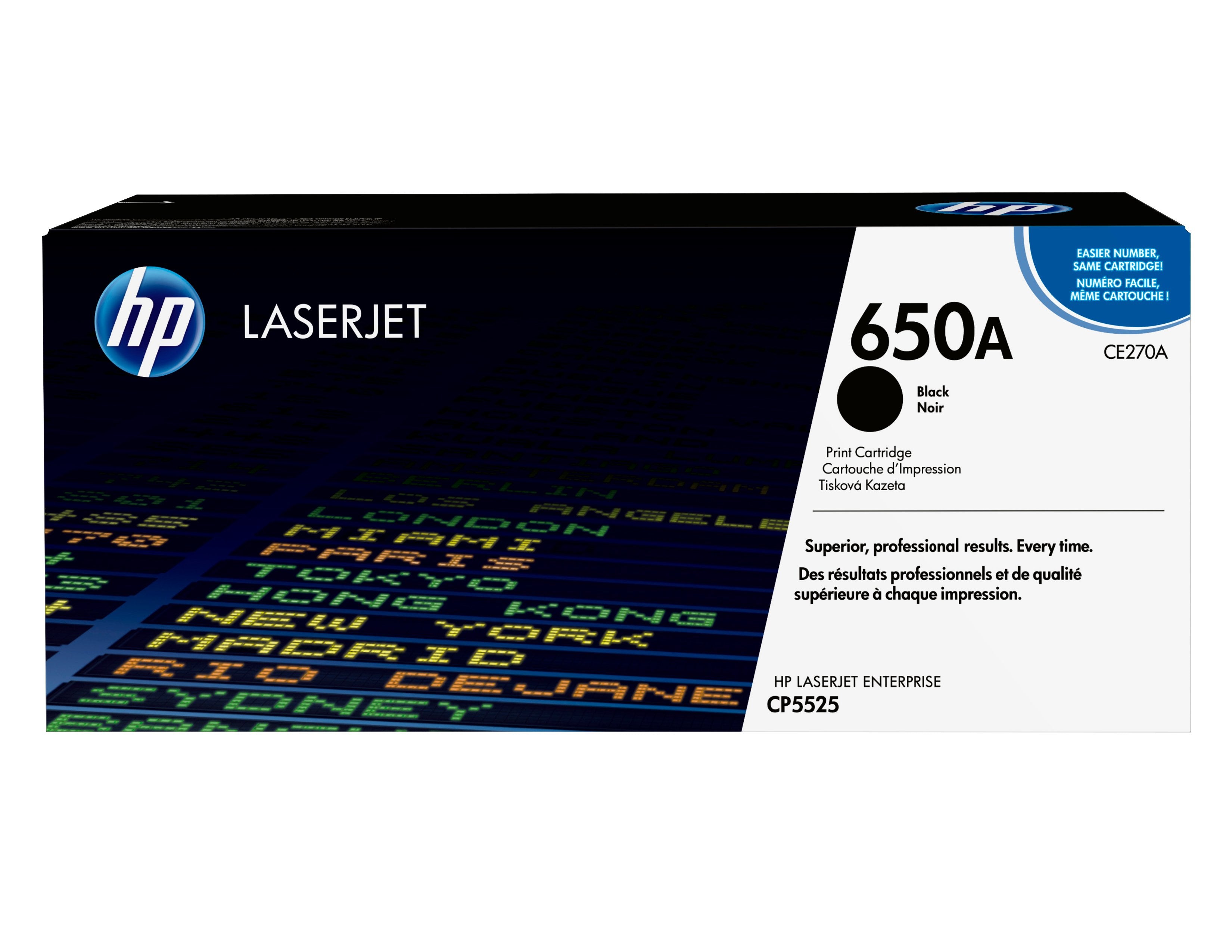 EAN 0884962161166 - HP 650A Black Original LaserJet Toner Cartridge cartucho de tóner 1 pieza(s) imagen 1