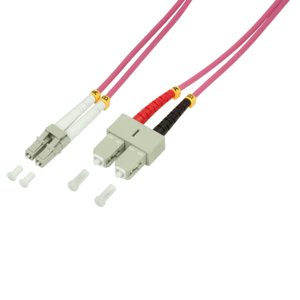 Lwl Cable De Red Om4 Lc Sc 3,0m Duplex Logilink