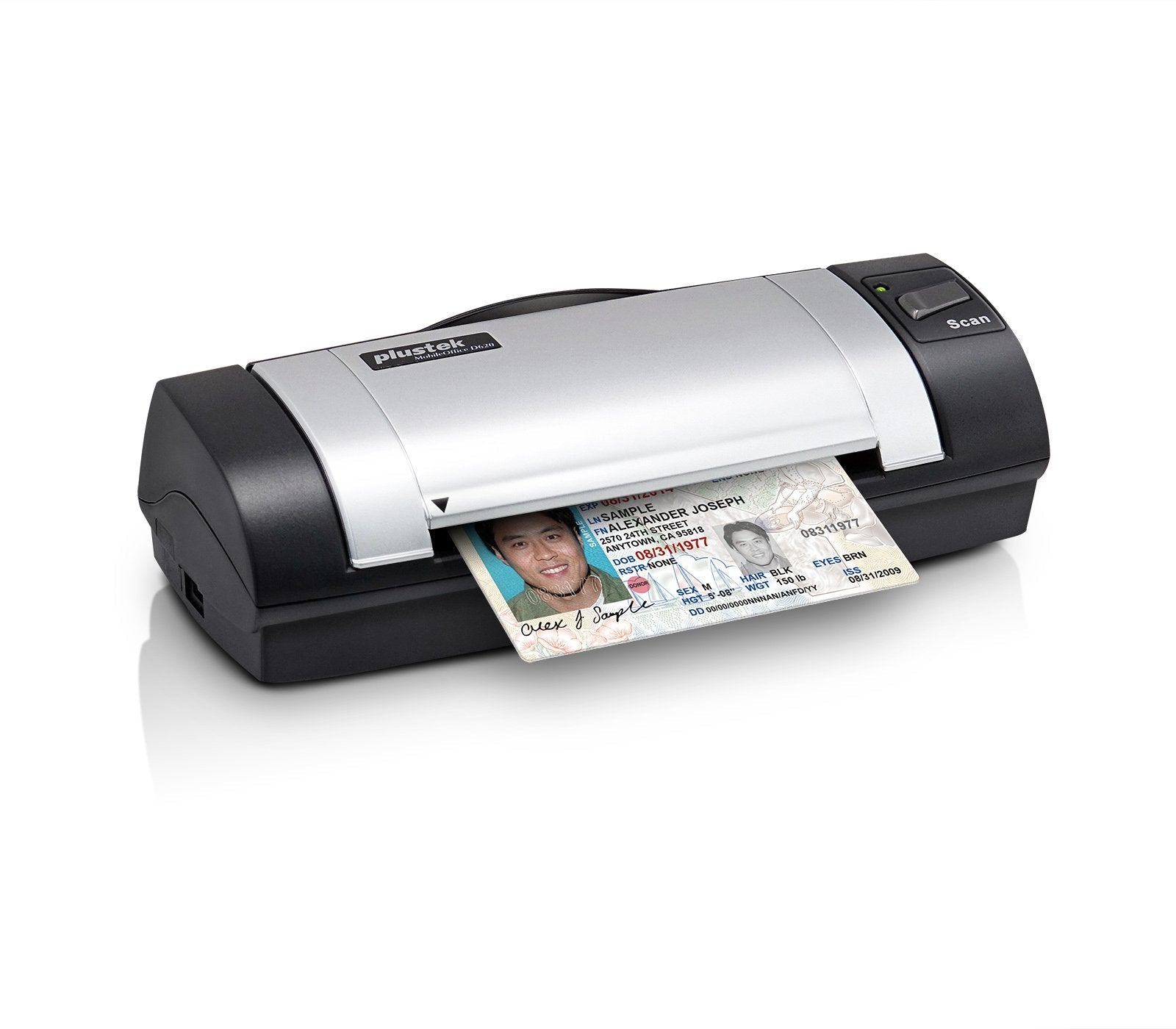 Plustek Mobileoffice D620 Escáner De Tarjetas De Visita 600 X 600 Dpi Negro, Plata