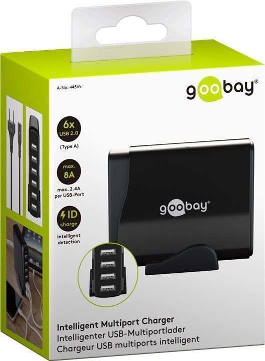 Cargador Goobay 44565   Smartphone, Tableta Negro Corriente Alterna Interior