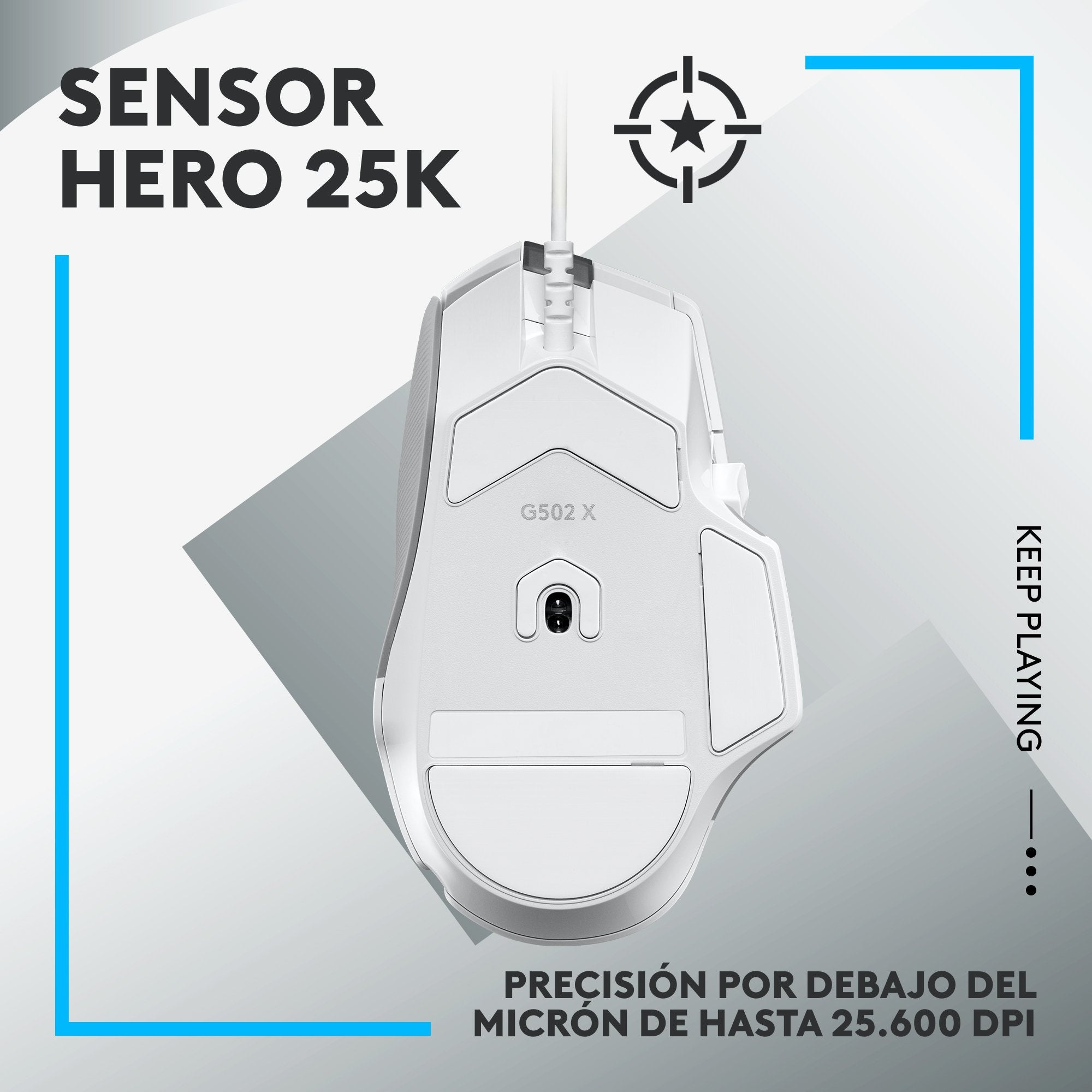EAN 5099206096325 - Logitech G 910-006147 ratón Juego mano derecha USB tipo A Óptico 25600 DPI imagen 8
