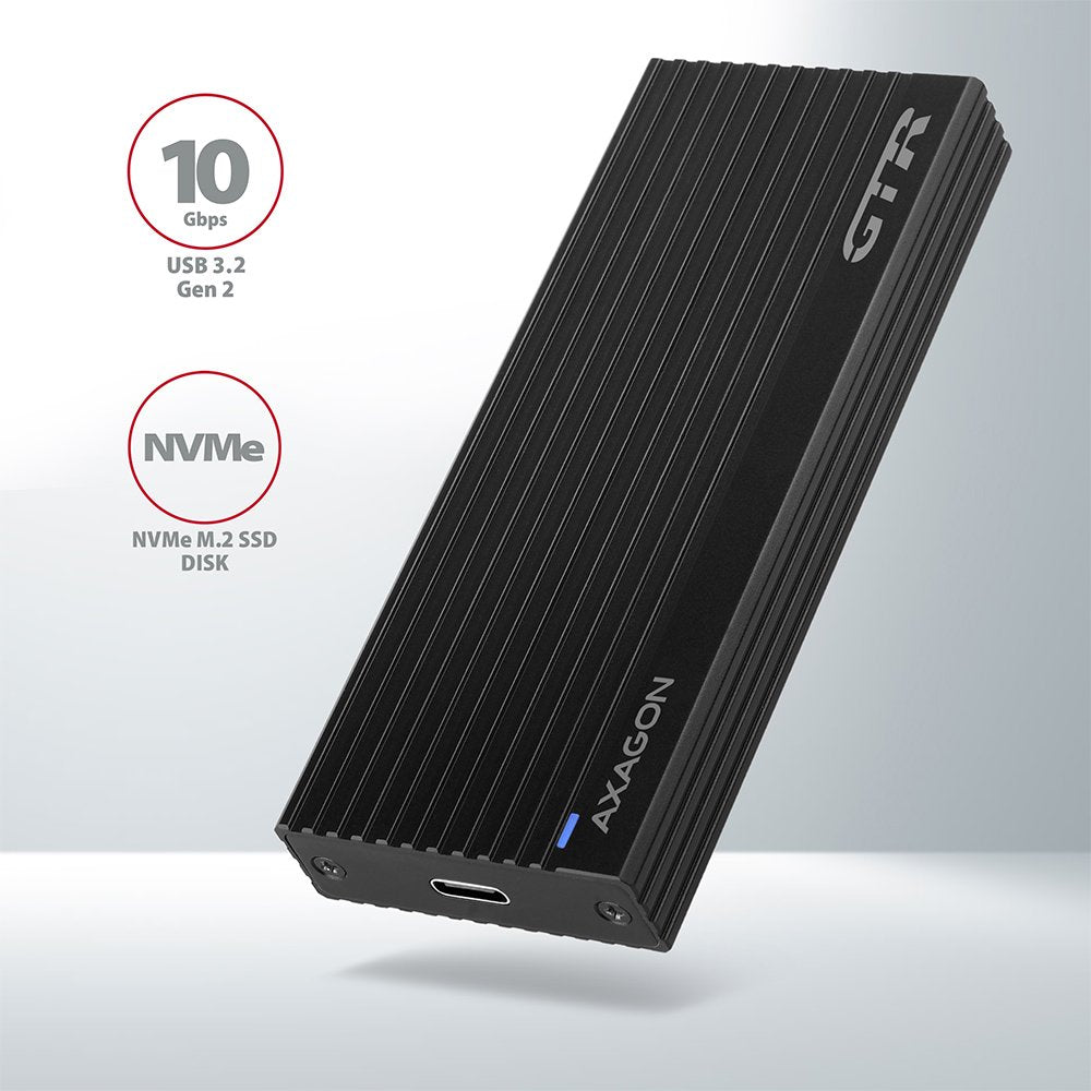 Axagon Gabinete Externo Eem2-Gtr Para Ssd M.2 Usb-C 3.2 Gen 2, Negro