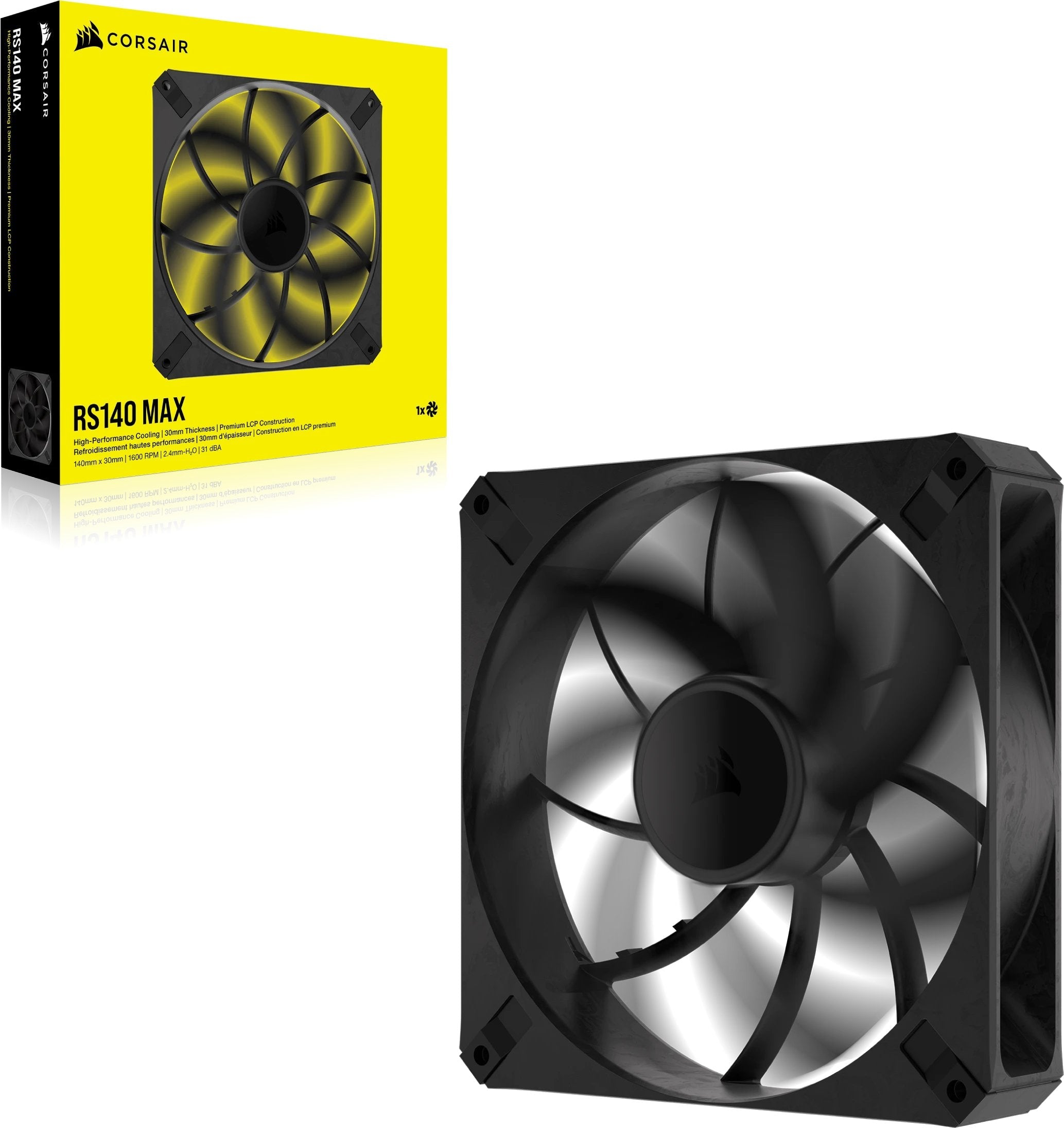 EAN 0840006679134 - Corsair RS140 MAX Carcasa del ordenador Ventilador 14 cm Negro 1 pieza(s) imagen 4