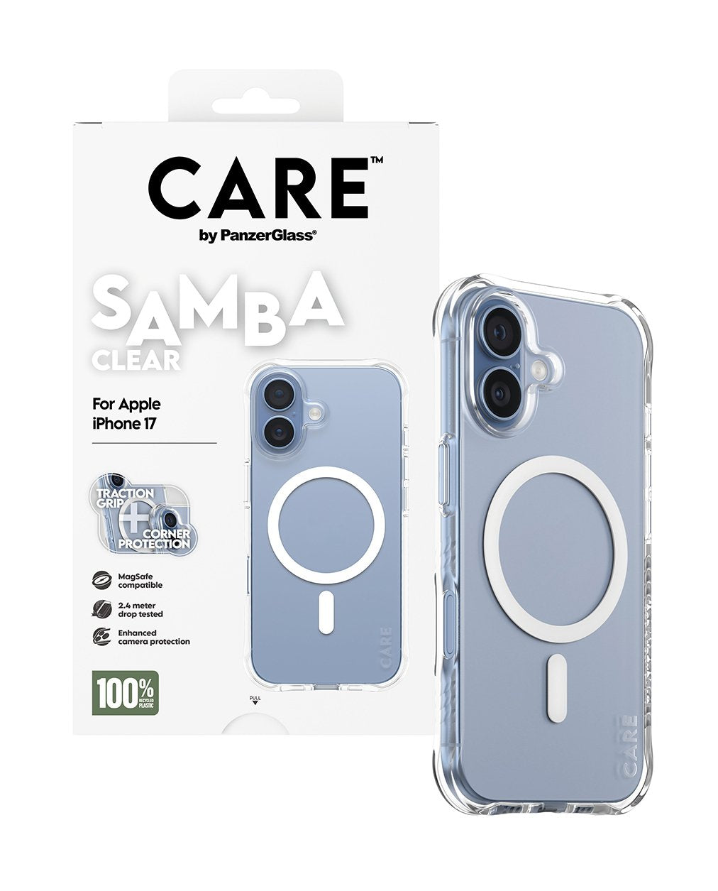 EAN 5715685027031 - PanzerGlass CARE™ by ® Samba Case Transparent w. White MagSafe iPhone 17 funda para teléfono móvil Transp imagen 5