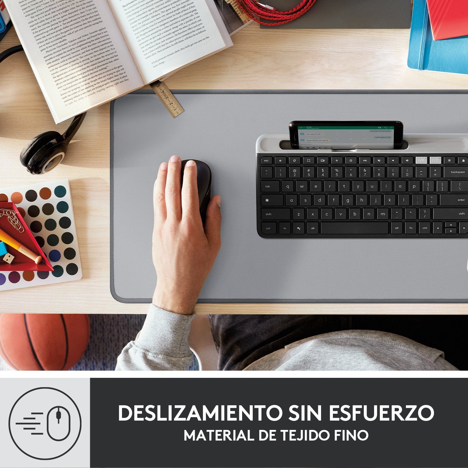 Alfombrilla Logitech Studio Series Alfombrilla De Escritorio Gris