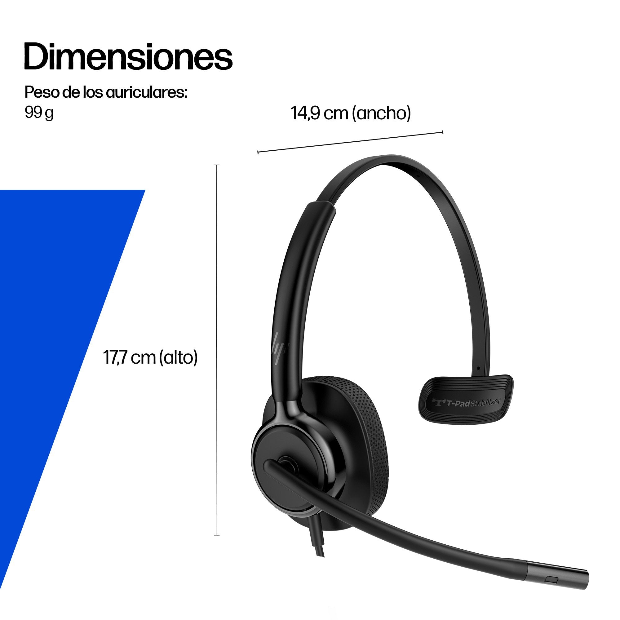 EAN 0199251820366 - HP Poly Mission 425 Stereo USB Wired Headset (Bulk) Negro imagen 9