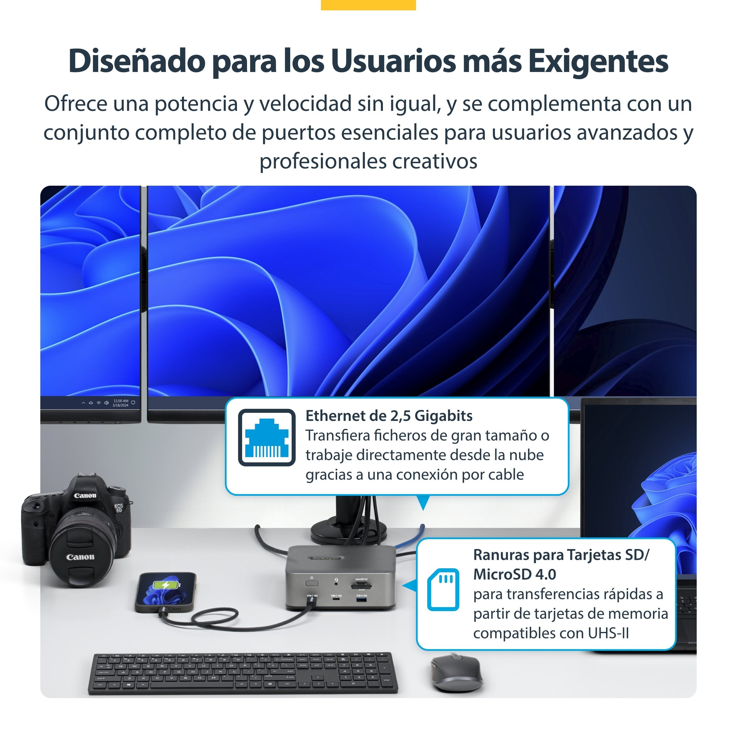 EAN 0065030923118 - StarTech.com 215UE-TB5USB4DOCK base para portátil y replicador de puertos Alámbrico Gris imagen 10