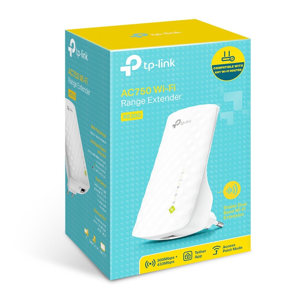 Tp-Link Re200 Ampliador De Red Repetidor De Red Blanco 10, 100 Mbit/S