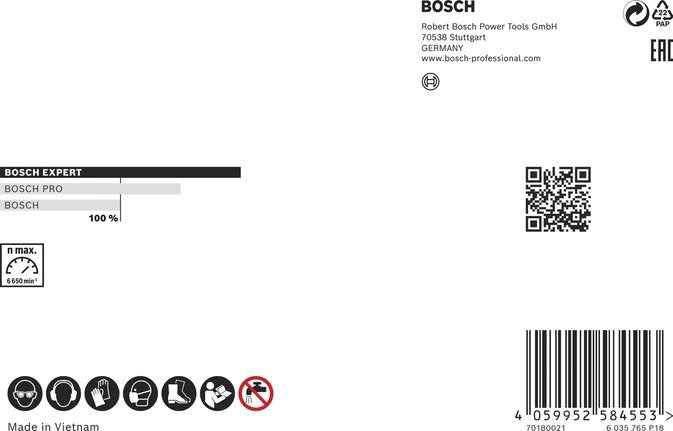 Disco De Corte Diamantado Bosch Professional Expert Disco De Corte Diamantado Para Tubos, Ø 230 Mm, Diámetro 22,23 Mm