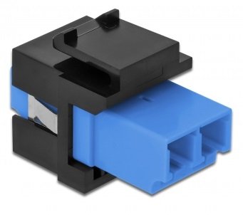 Keystone Modul Lc Duplex Buchse Zu Lc Duplex Buchse Blau   Schwarz