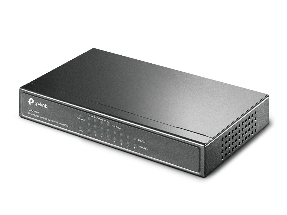 Tp Link Switch Tl-Sg1008p 8 Puertos Gigabyt + 4 Puertos Poe