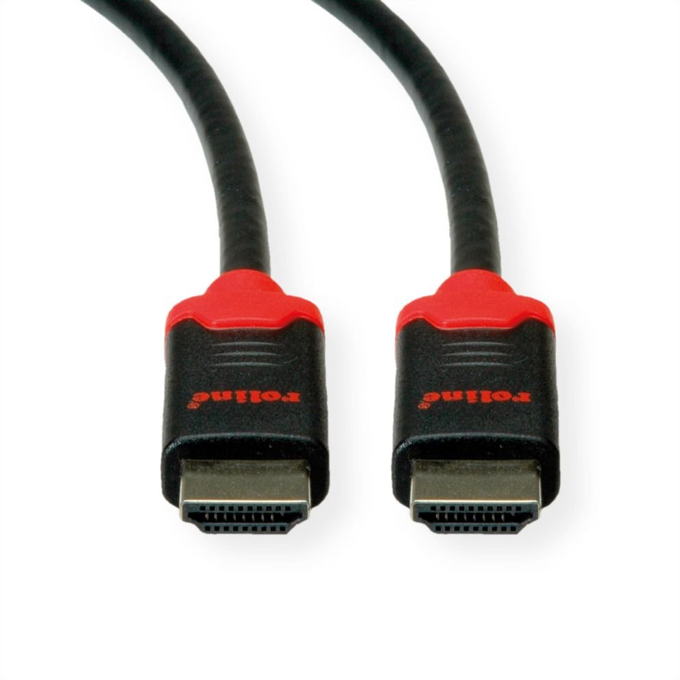 Roline 10k Hdmi Ultra High Speed Cable, St St, Schwarz, 3 M