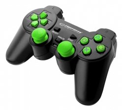 Esperanza Gamepad Ps3 / Pc Usb Trooper Negro / Verde