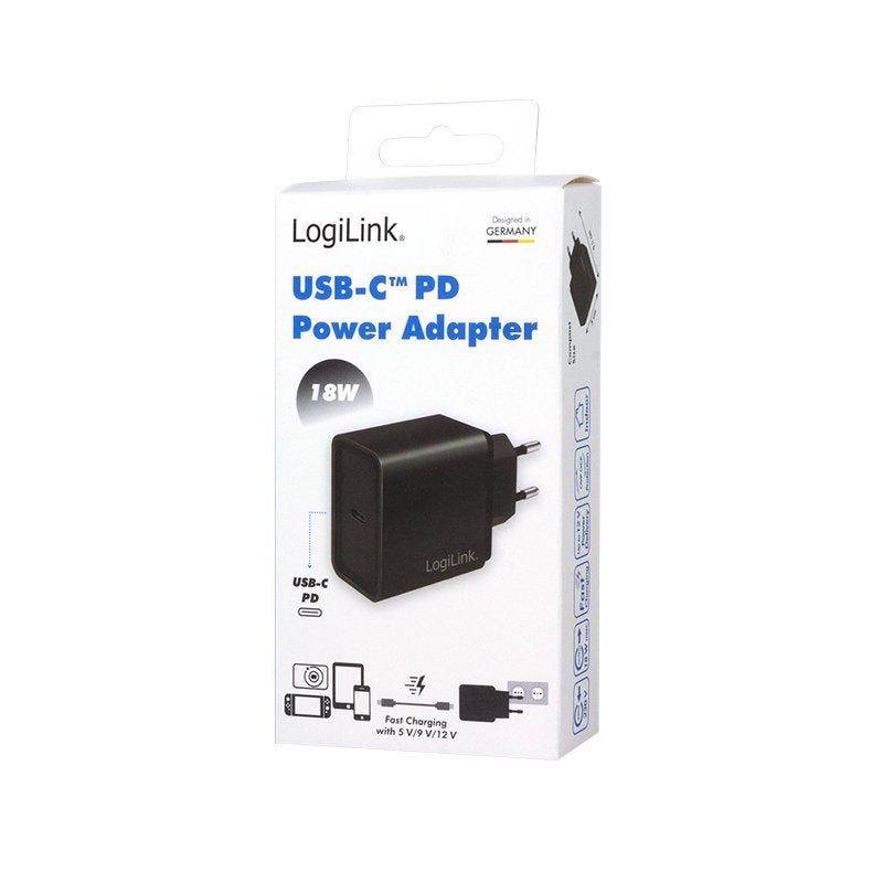 Logilink Cargador Usb-C Pared Negro 5v/3a Pa0258