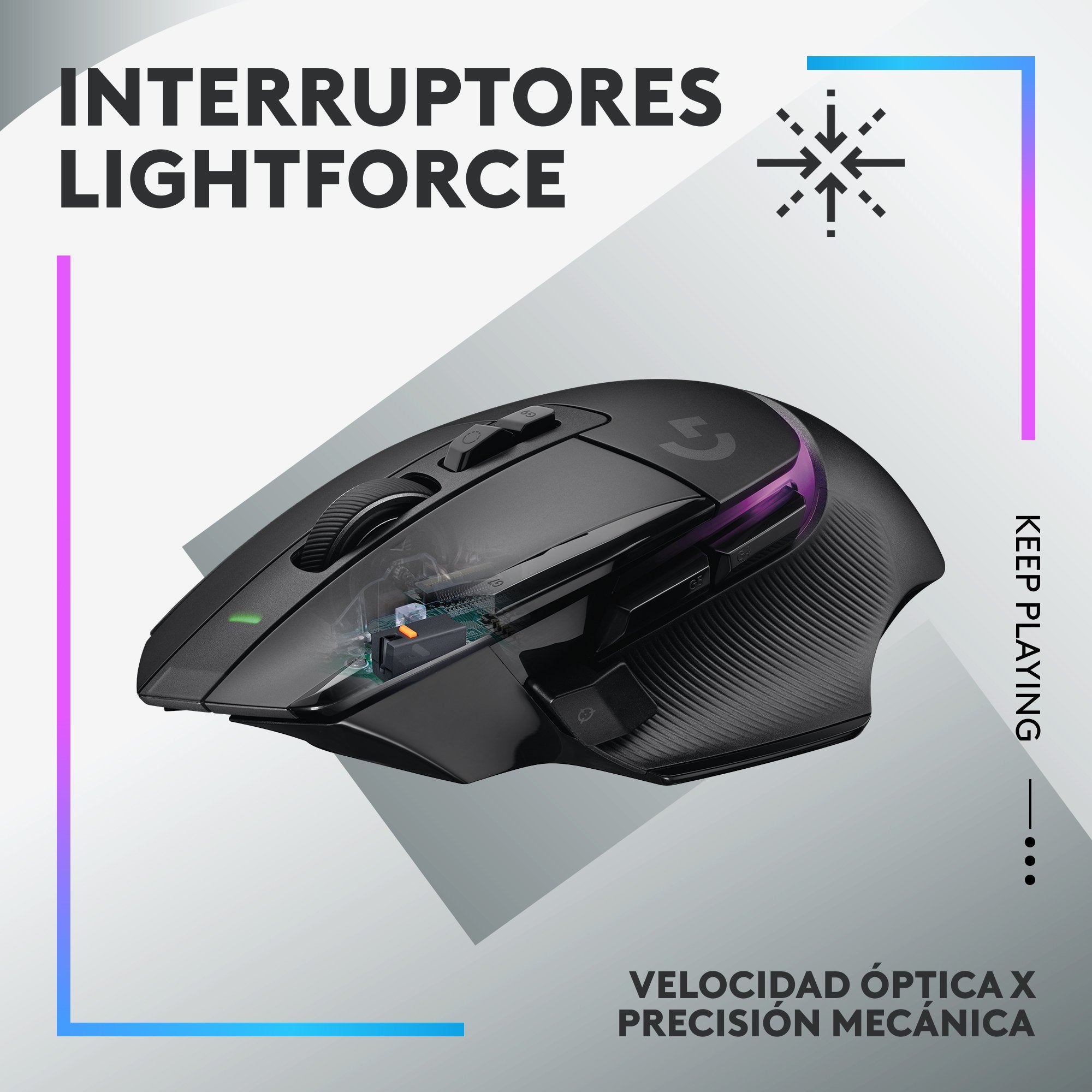 EAN 5099206096349 - Logitech G 910-006163 ratón Juego mano derecha RF inalámbrico Óptico 25600 DPI imagen 4