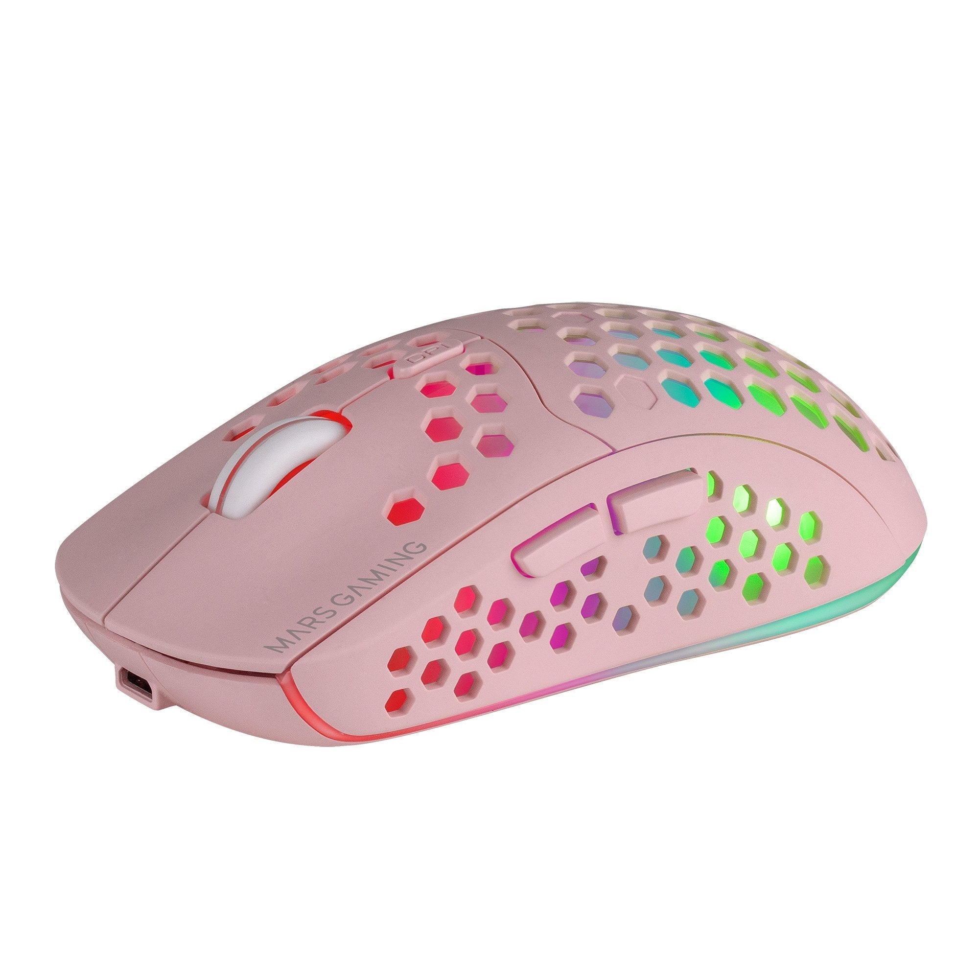 Ratón Gaming Inalámbrico Mars Gaming Mmw3p Batería Recargable Hasta 3200 Dpi Rosa