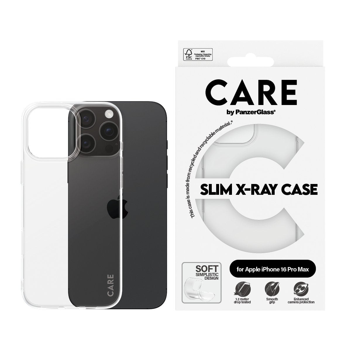 EAN 5715685005831 - PanzerGlass CARE™ by ® X-Ray Case iPhone 16 Pro Max funda para teléfono móvil Transparente imagen 2