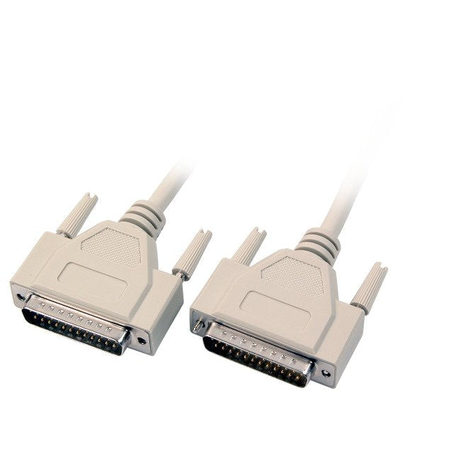 Datencable Seriell 1:1, 2x Dsub 25, St.-St., 1,0m, Beige