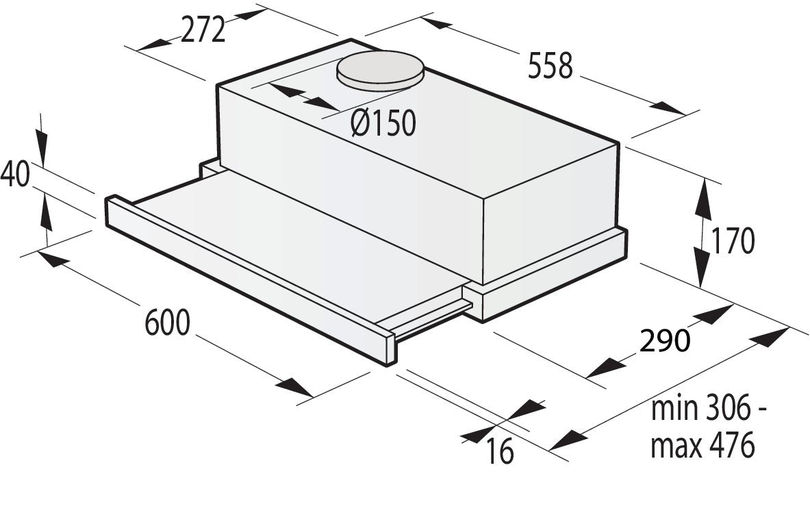 EAN 3838782388415 - Gorenje TH62E3X Semintegrada (extraíble) Acero inoxidable 350 m³/h imagen 1