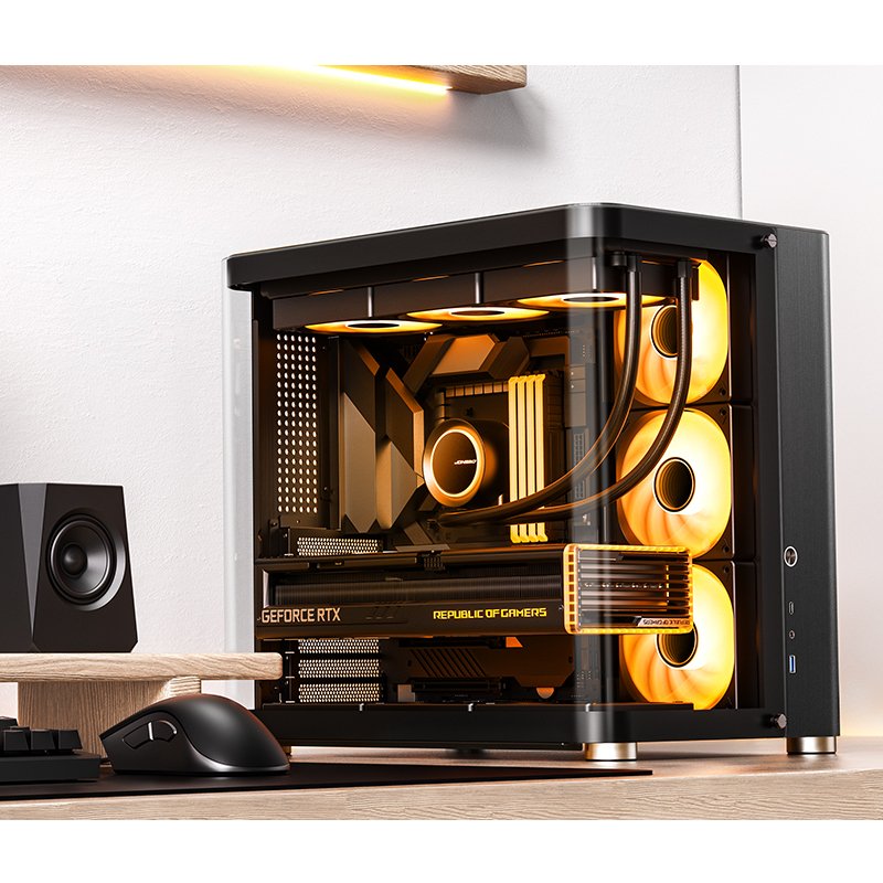 Jonsbo Tk-2 2.0 Midi-Tower, Tempered Glass - Negro