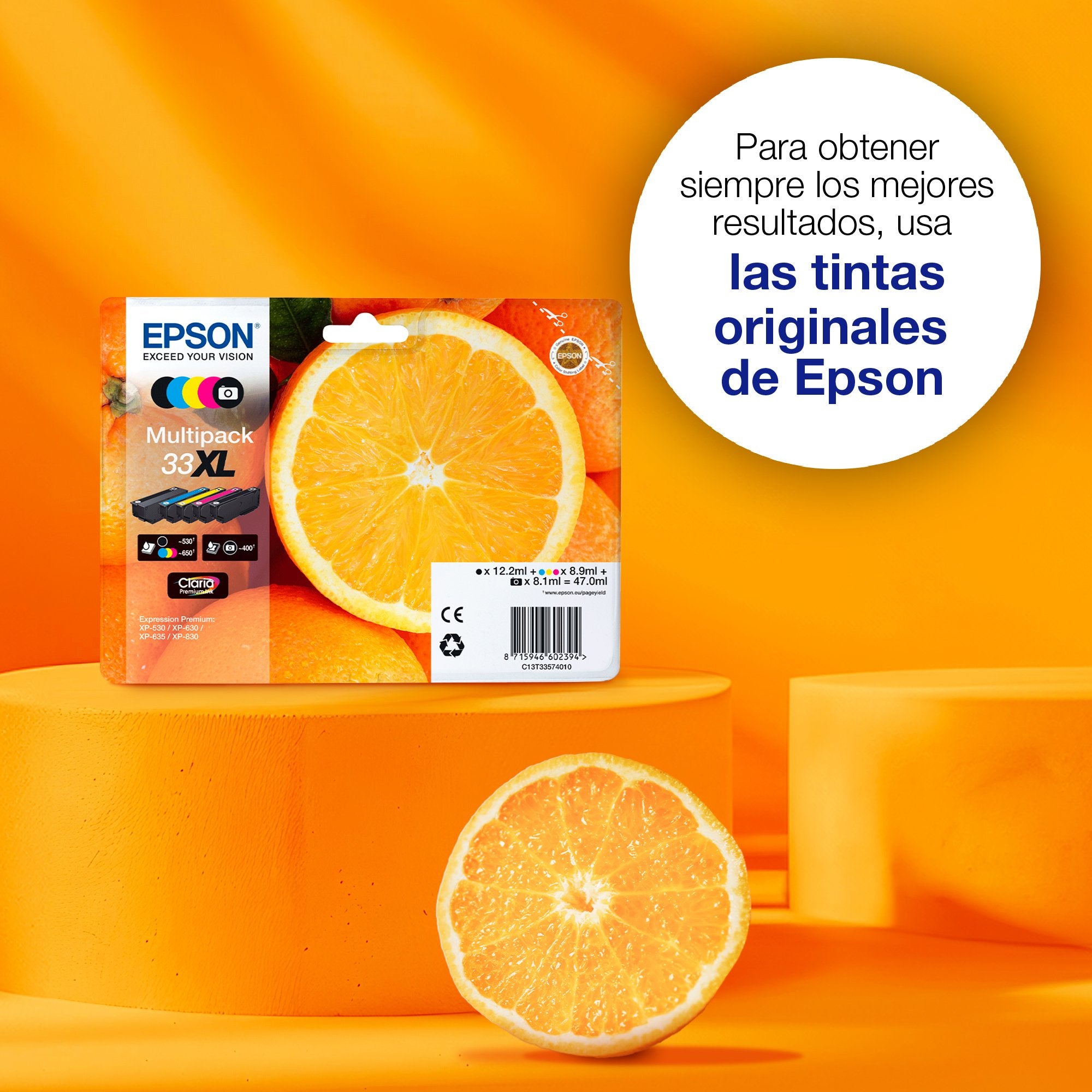 EAN 8715946626178 - Epson Oranges C13T33314022 cartucho de tinta 1 pieza(s) Original Rendimiento estándar Negro imagen 5