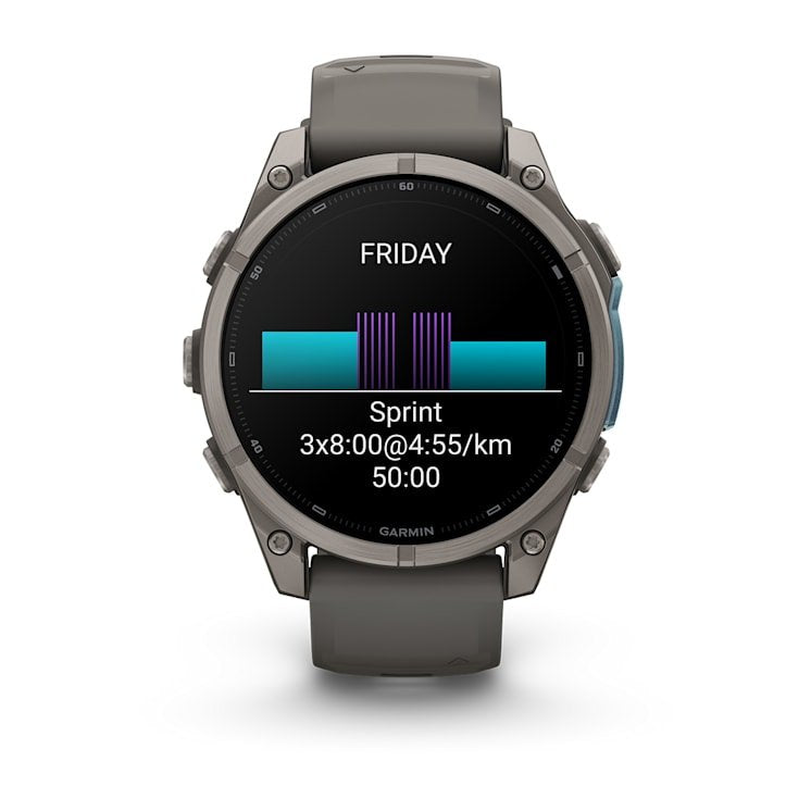 Garmin Fenix 9 Titanio Con Correa De Silicona En Gris Smartwatch 47mm