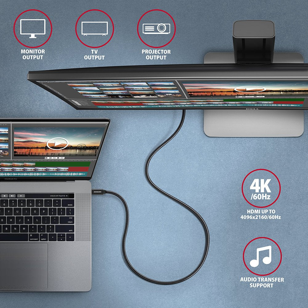 EAN 8595247908865 - Axagon BUCM32-CM05AB cable USB USB 3.2 Gen 2x2 0,5 m USB C Negro imagen 7
