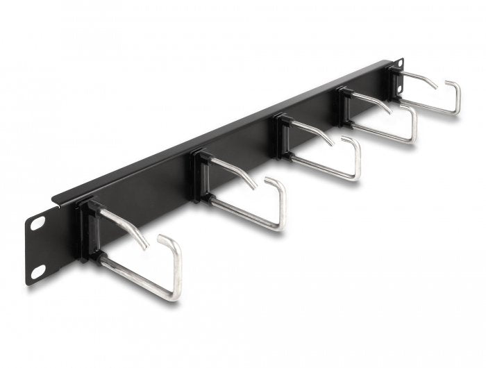 Delock 19? Cablemanagement Rangierpanel Mit 5 Metallbügel 1 He Schwarz