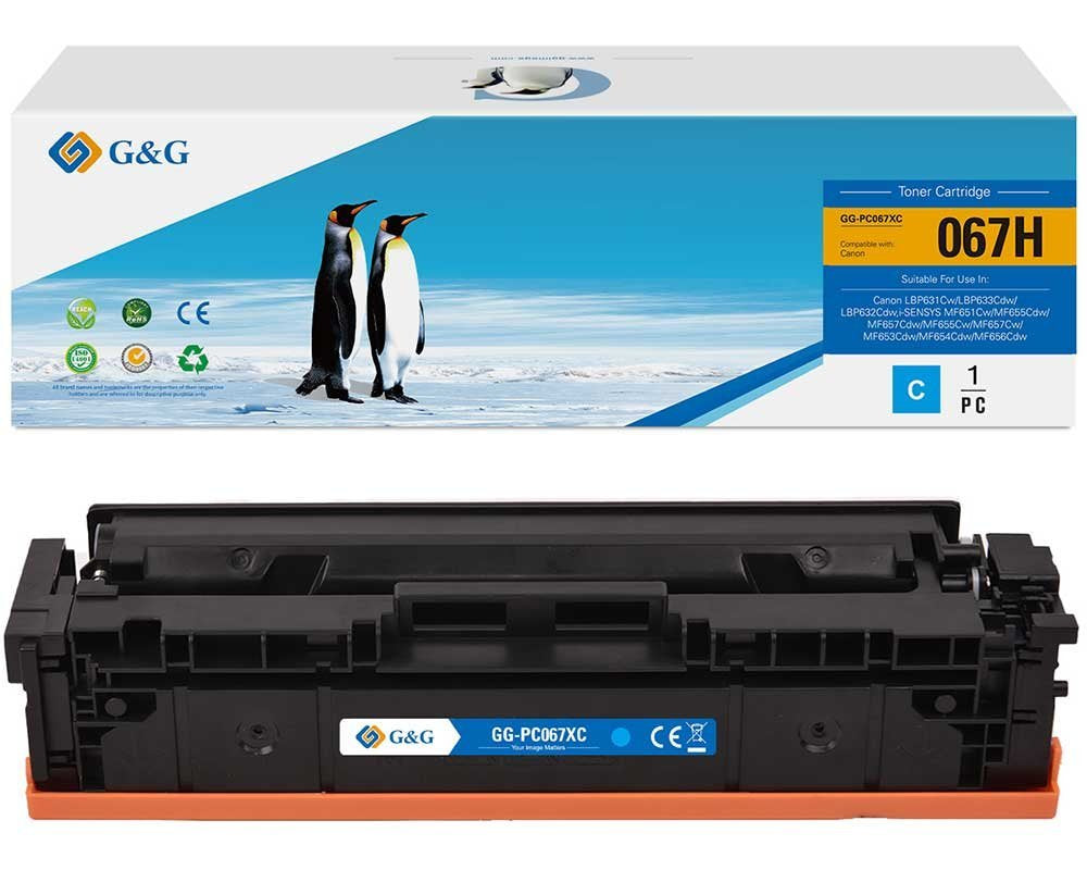 G&G Xl-Toner Compatible Zu Canon 067h Cyan