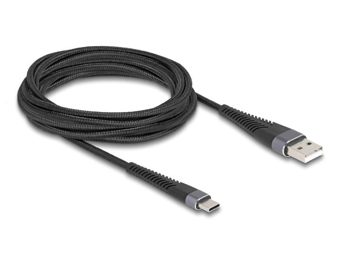 Delock 81123 Cable Usb 2.0 Usb Tipo-A Macho A Usb Type-C Macho Con Protección De Flexión Extendida 3 M