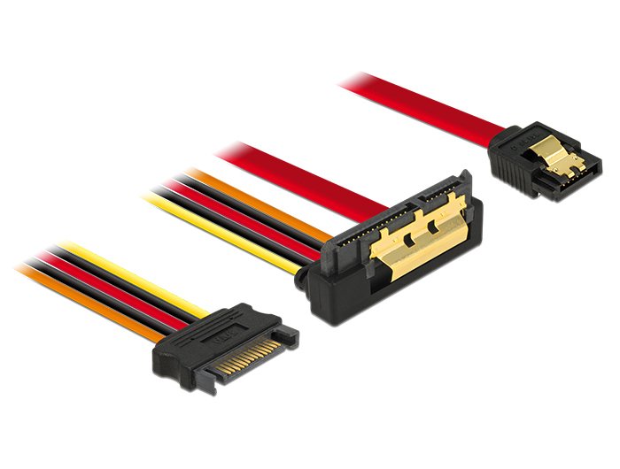 Delock Cable Sata 6 Gb/S 7 Pin Hembra + Sata Power 15 Pin Macho > Sata 22 Pin