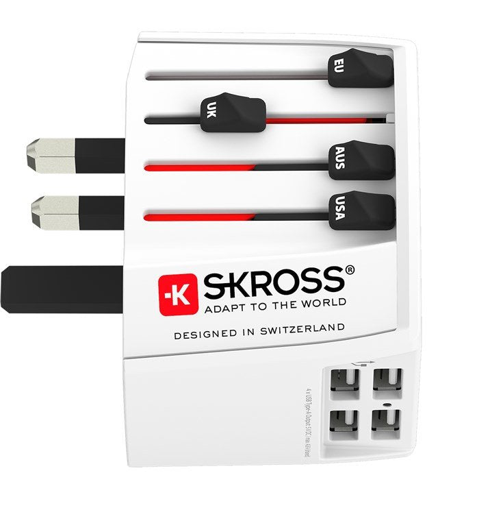 Skross Ländermacho Muv Usb (4xa) White