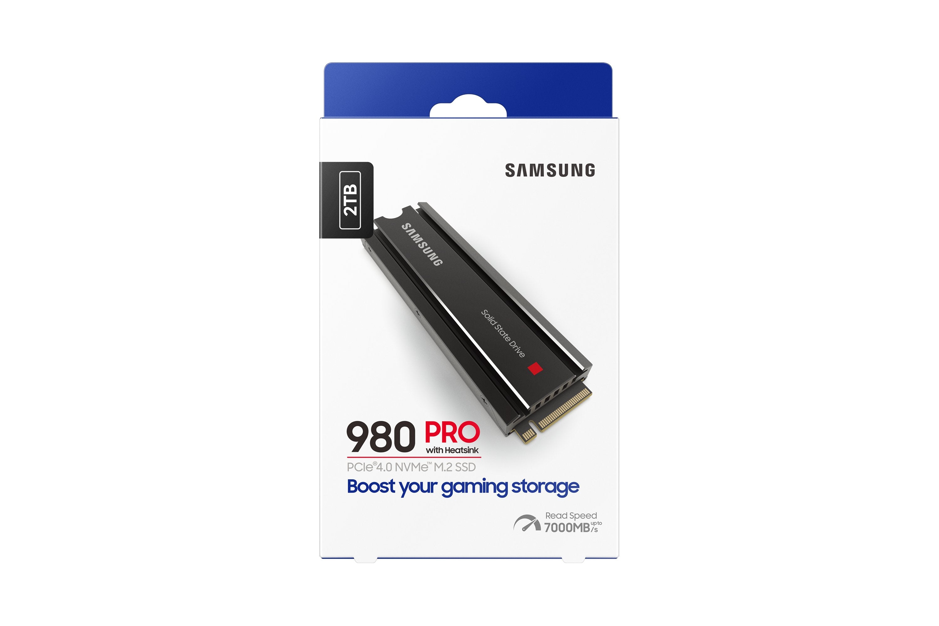 Disco Ssd Samsung 980 Pro M.2 2tb Pcie Gen4x4 2280 Rw 7000/5100, Mlc Nvme Heatsink Mz-V8p2t0cw