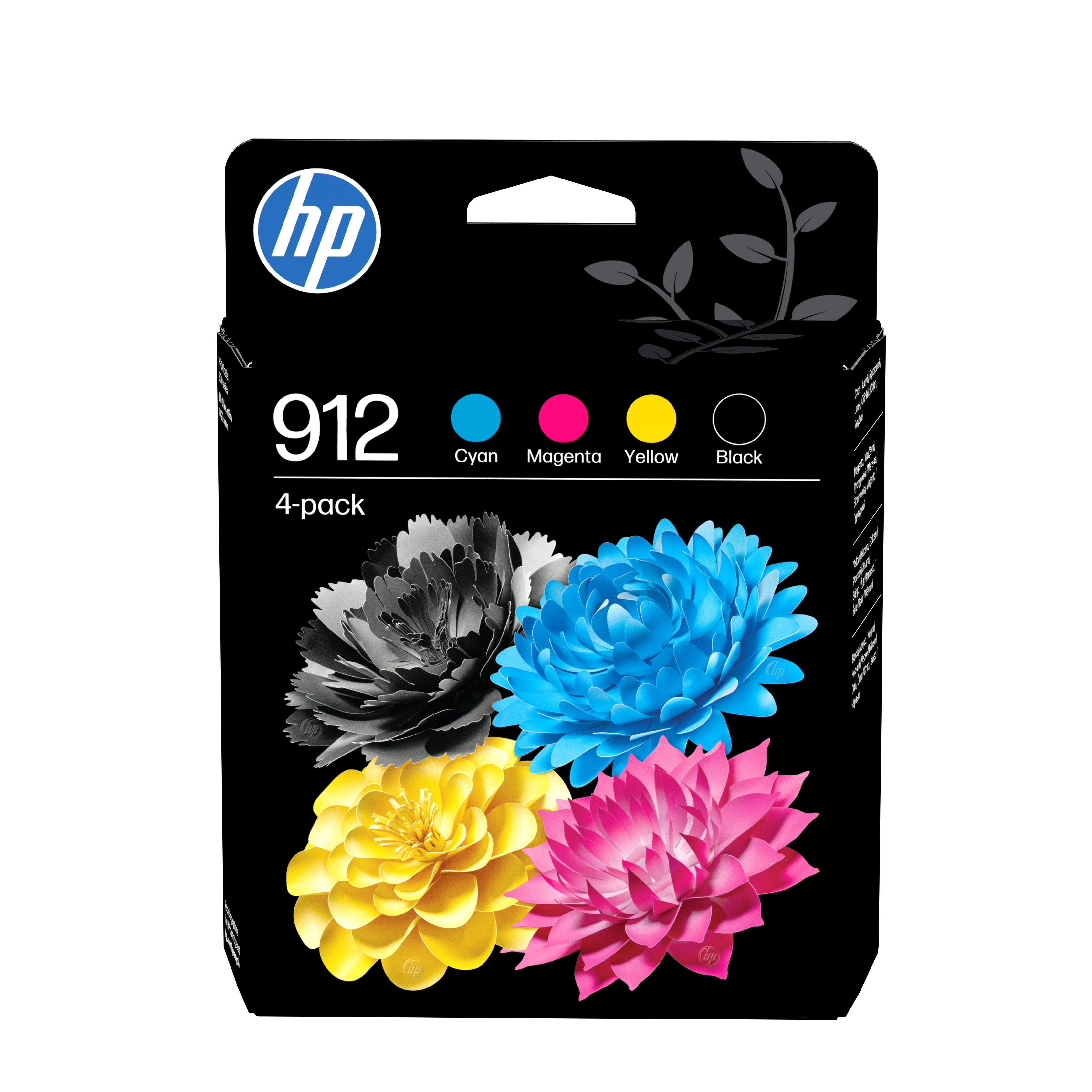 EAN 0195122352301 - HP 912 4-Pack CMYK(4) Original Ink Cartridge Combo cartucho de tinta 4 pieza(s) Rendimiento estándar Negr imagen 1