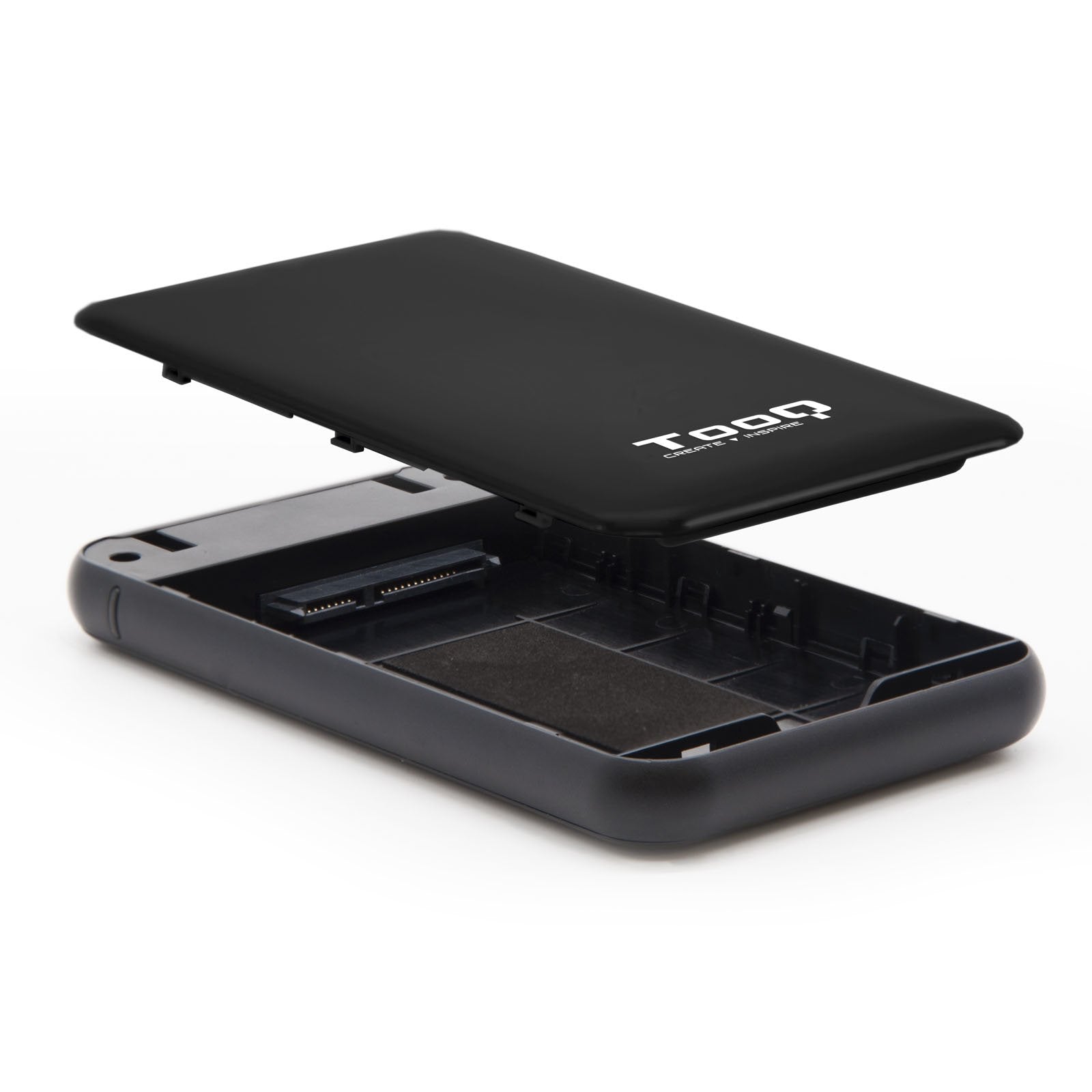 Tooq Carcasa Externa Hdd/Sdd 2.5" Hasta 9.5mm Sata Usb 3.0/3.1 Gen 1 - Sin Tornillos - Negro