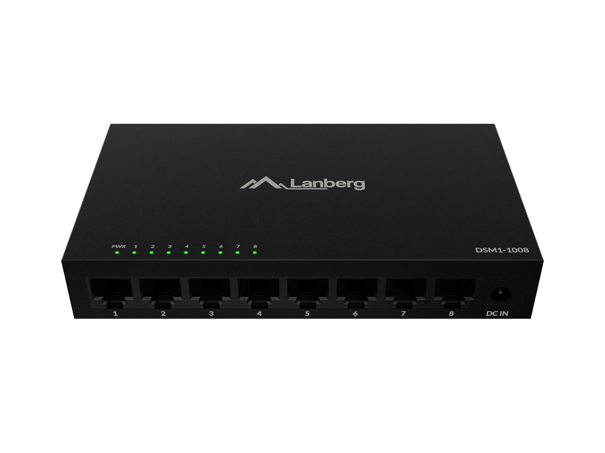 EAN 5901969447767 - Lanberg DSM1-1008 switch No administrado Gigabit Ethernet (10/100/1000) Escritorio Negro imagen 5