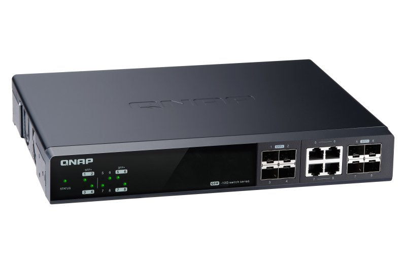 Qnap Qsw-M804-4c Managed Switch 8 Port Of 10gbe Port Speed 4 Port Sfp+ 4 Port Sfp+/ Nbase-T