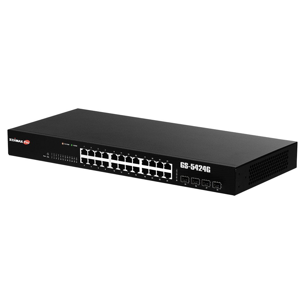 Hub Switch 24 Ptos Edimax Pro Gs-5424g  Smart Switch / 24x Gigabit+ 4x Sfp Gs-5424g